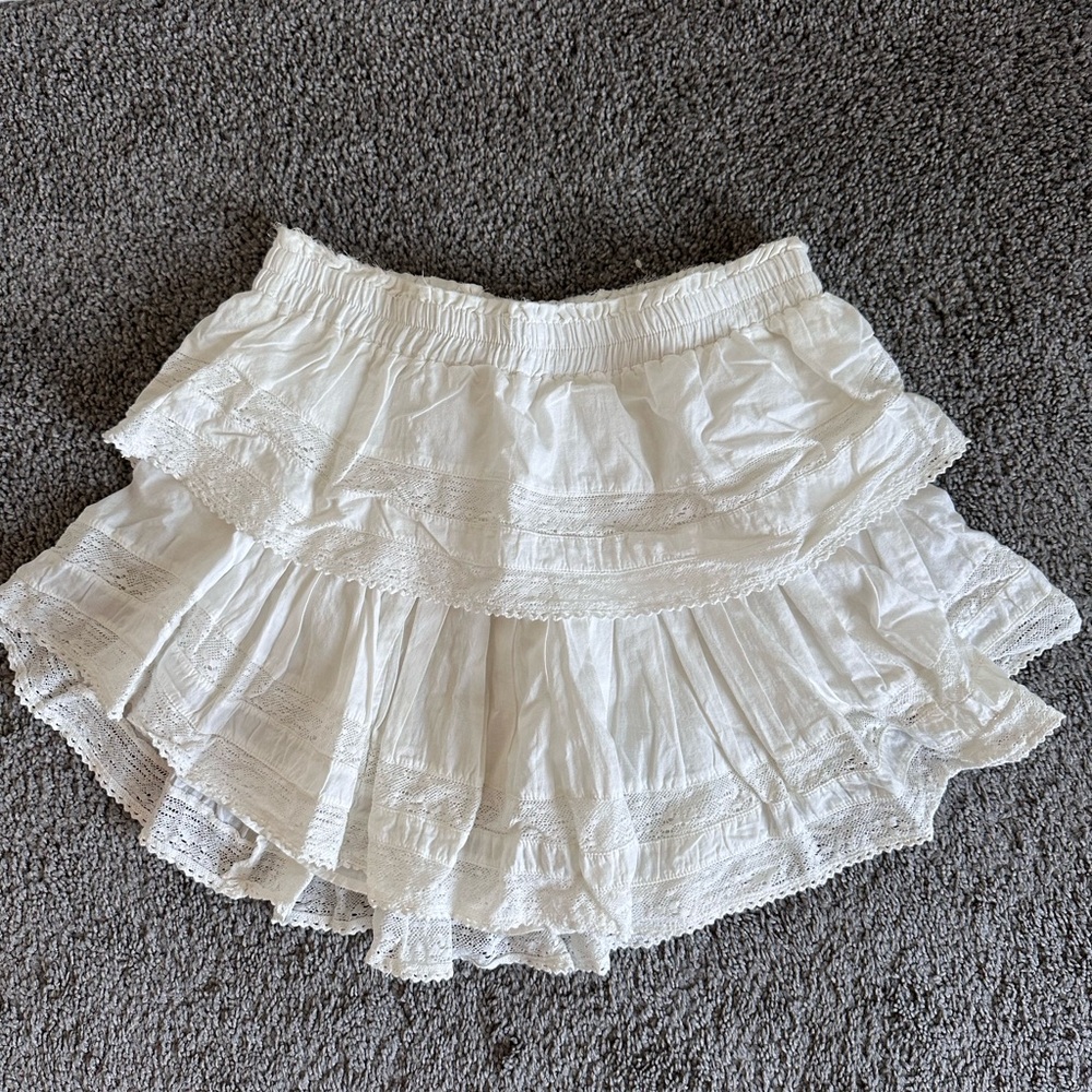 LoveShackFancy Ruffled Mini Skirt